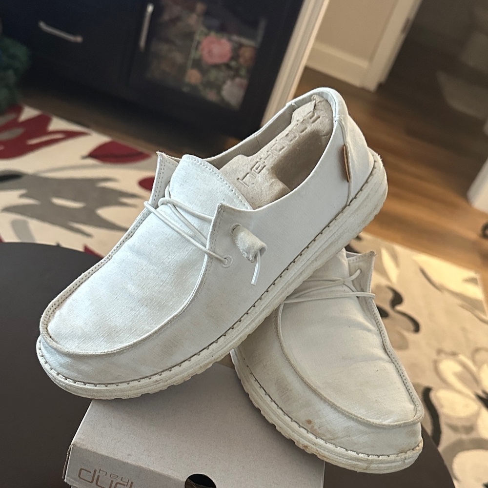 Hey Dude Off-White Casual Loafers - Picture 3 of 8